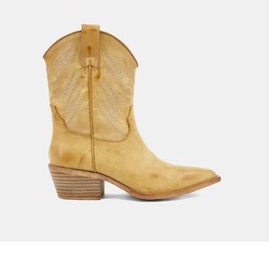 SHUSHOP ZAHARA WESTERN COWBOY BOOTS IN NATURAL